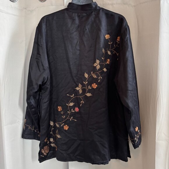Parsley Sage Womens Jacket Large Floral Heavily Embroidered Asian Inspired 18482 - Picture 2 of 9